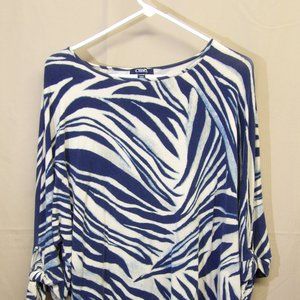 Chaps 3/4 Sleeve with Tie Blouse Size 1X